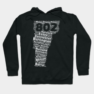 Vermont Cities 802 Area Code Hoodie